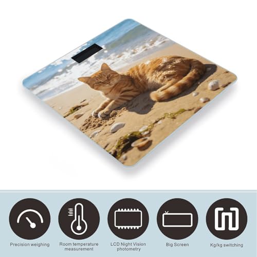 Báscula de Baño Digital de Vidrio Templado RLDOBOFE miniatura 3