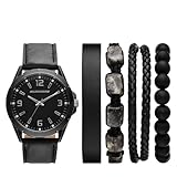 Skechers Set reloj y pulseras sets sr9118 de poliuretano en color negro para caballero