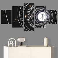 SIGNWIN 5 Panel Canvas Wall Art Architecture & Maps Closeup Cool Industrial Multicolor Patterns for Home Decorations Ready to Hang - 60