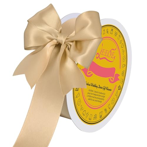 Image of Double Face Gold Satin Ribbon 1-1 /2 inch X50Yards Polyester Gold Ribbon for Gift Wrapping Very Suitable for Weddings Party Hair Bow Invitation Decorations and More