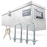 HASKYY Aluminium Transportbox 800x220x220 mm Truckbox Deichselbox Werkzeugkasten Alubox Alukoffer