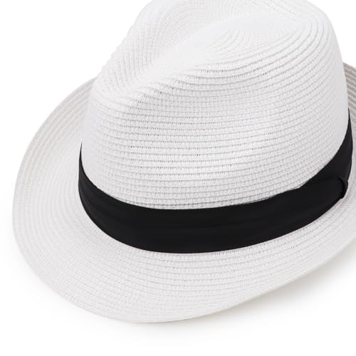 Sombrero Panamá de paja para verano unisex miniatura 4