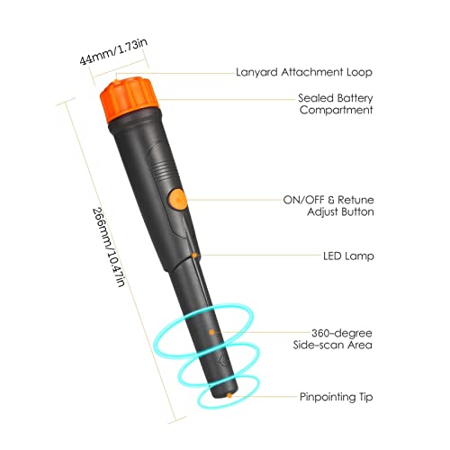 Metaaldetector Metaaldetector IP68 Volledig waterdichte handheld metalen finder Treasure Hunter Finder Niet-beweging All-Metal Detector Hoge gevoeligheid Voor volwassen kind - Image 3