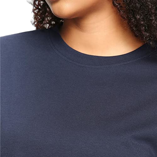 Image of Bewakoof Women's Solid Oversized Fit Half Sleeve Round Neck Cotton Jersey T-Shirt