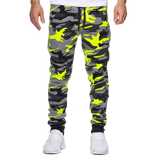 Men's Camo Jogger Pants Camouflage Hunting Slim Fit Trousers Drawstring Casual Sweatpants3