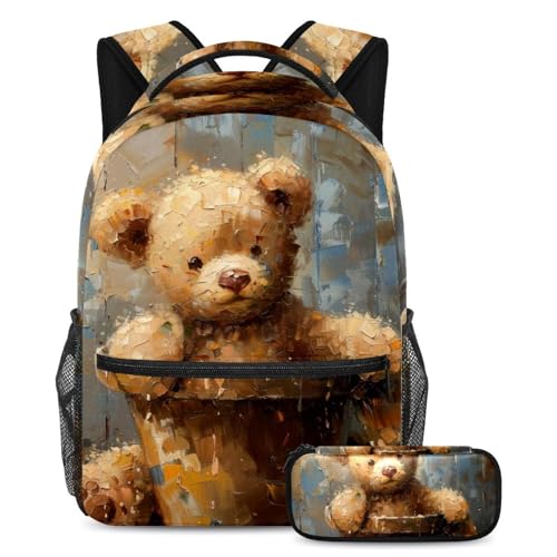 Ensemble cartable mignon petit ours le cadeau de rentrée parfait pour les étudiants garçons et filles