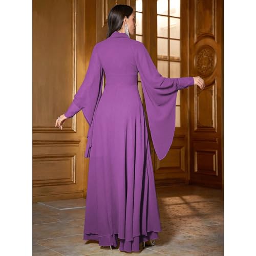 Image of TOLEEN Summer Floral Dresses for Women Long Sleeve Casual Style Beach Swing Dresses