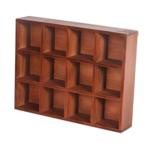 LOVIVER Holz mit 12 Fächern, Regal, schwebendes Regal zum Präsentieren von Miniaturen, Spielzeug und Zubehör,