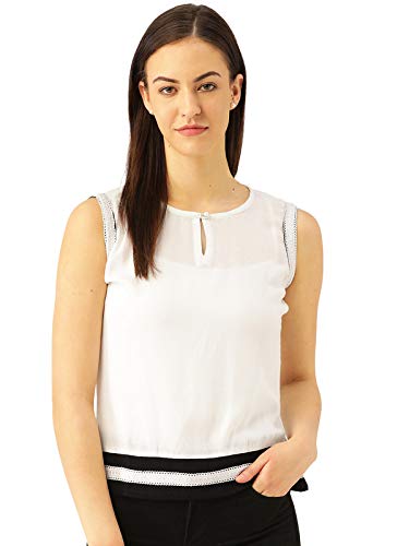 Marc Loire Womens White Fashion Western Party & Casual Wear Top
