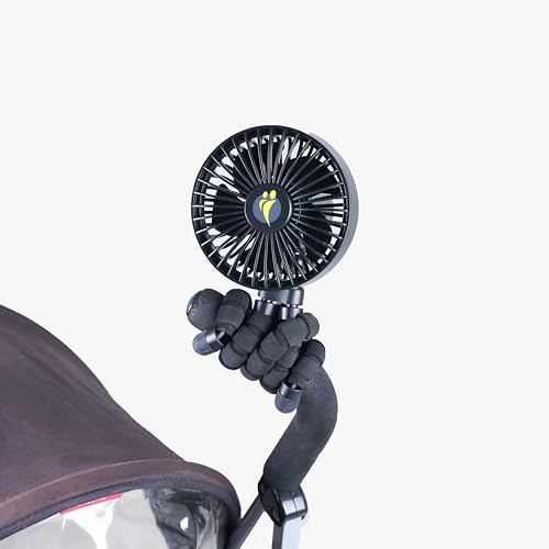 LittleLife USB Rechargeable Buggy Fan, Safe, Flexible, Portable Stroller Fan for Pram Pushchair, Baby, Black, 23.5 x 11 x 10.8 cm - Image 2