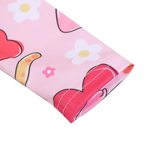 Toddler Girl Love Dress Sweet Hearts Print Long Sleeve Dress 3-8Y3