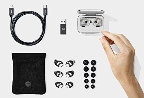Image of Master and Dynamic MW07 Plus True Wireless Earphones - White Marble