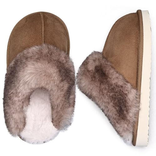 Image of IceUnicorn Kids Slippers Girls Boys Fuzzy House Shoes Bedroom Slides | Warm Memory Foam Slippers Indoor Outdoor