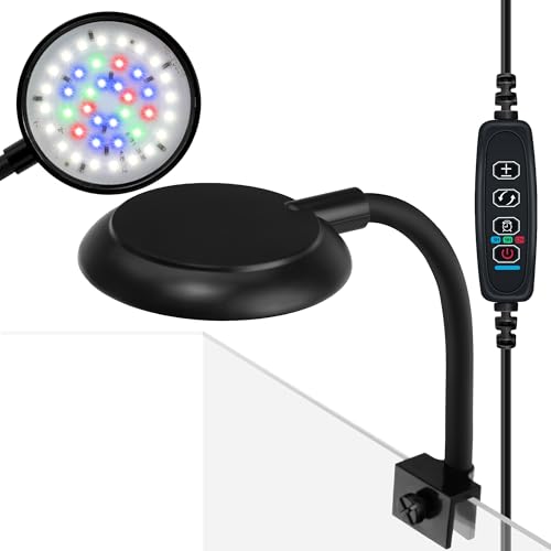 DaToo 7W Clip-On Aquarium Light with RGB LEDs & Timer