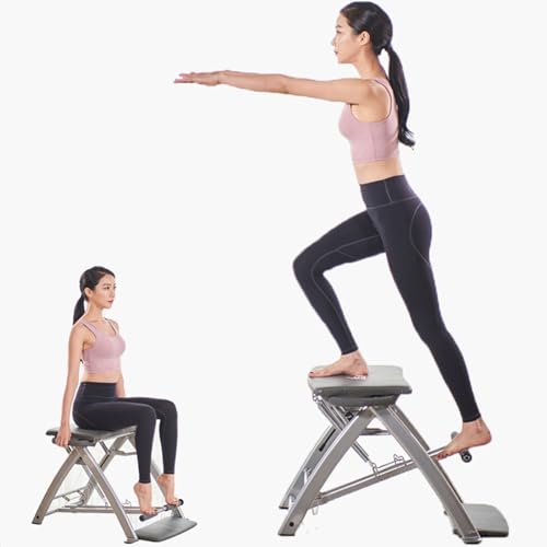 Pilates Fitness Chair - Split-Pedal Stability Equipment with 3-Speed Resistance for Home Gym Workout, Foldable Design - Image 6