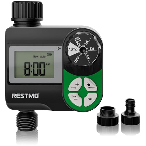 Restmo Water Timer with 3 Separate Programs, 7-Day Programmable S...