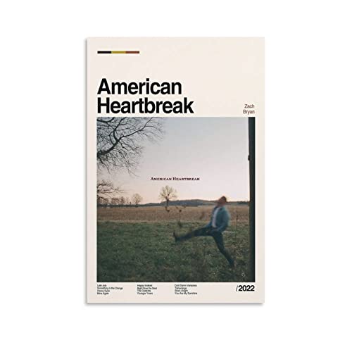 Zach Bryan American Heartbreak habiller un mur vide avec style sans cadre
