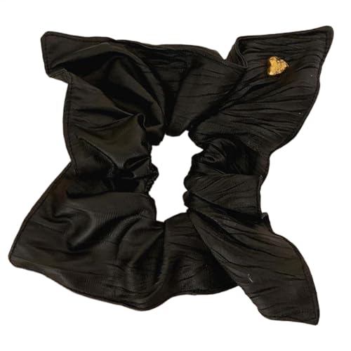 Coleteros para el pelo para niñas, coleteros para mujer, bandas para el pelo para mujer, coleteros grandes de piel sintética en forma de corazón, coleteros grandes, accesorios para el cabello para