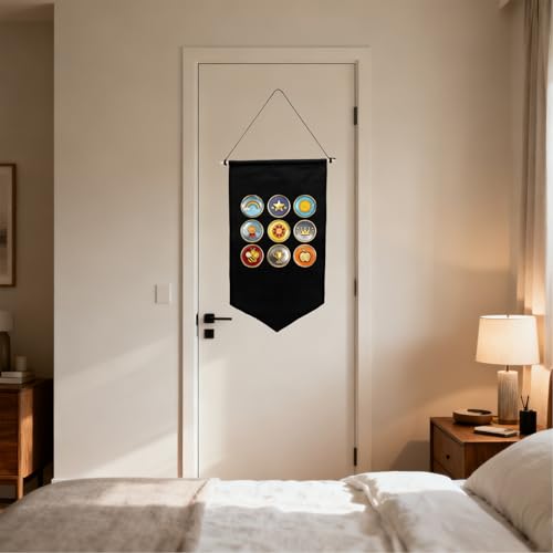 Leislam Broschen Pin Organizer, Orden Aufbewahrung, Broschen Organizer, Sammeln Display, Filz Broschen Pin Display Holder, Emaille Pin Anzeige Halter, Schwarz, Anstecknadel Vitrine