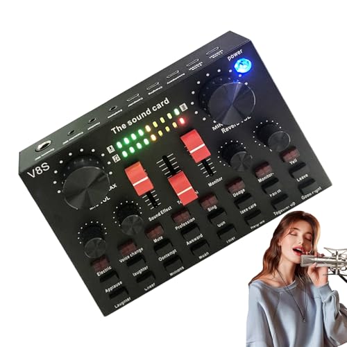 Audiomixer für Streaming, Soundboard-Mixer,PC-Audio-Interface |