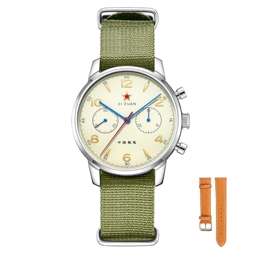 Men's Mechanical Watch, Original Seagull Movement 1963 ST1901 Aviation Chronograph Pilot's Mechanical Manual Winding Chronograph Men's Watches