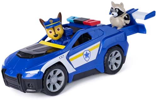 Paw Patrol - Pat Patrouille - Véhicule Figurine Chase Search & Rescue Mission Détective - Voiture Figurine À Collectionner - Pat Patrouille Jouet - Voiture Enfant -...