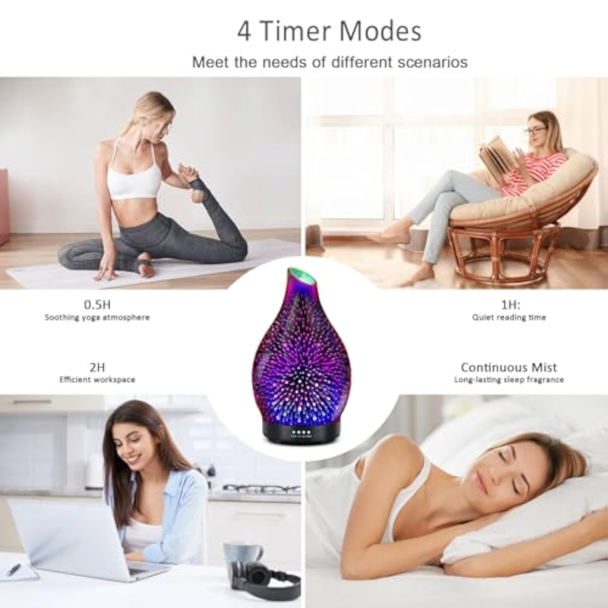 Essential Oil Diffuser 120ML with Timer and Auto Shut-Off
