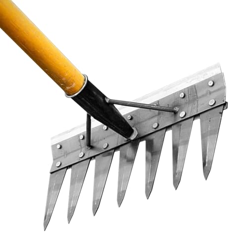 Râteau de jardin - Sarcloir à main double face | Râteau à main amovible multifonction pour enlever les mauvaises herbes dans le jardin, la cour et le champ