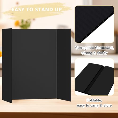 Image of HAUTOCO 4 Pcs Medium Trifold Poster Board 26'' x 15.74'' Project Boards