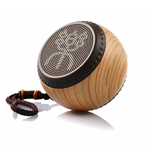 Bluetooth Speaker Portable,Mini Drum Portable Wireless Subwoofer Bluetooth Speakers for Cellphone-Chinese Style-Bamboo