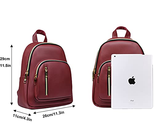 Sac à dos en cuir PU imperméable et léger avec compartiments sécurisés