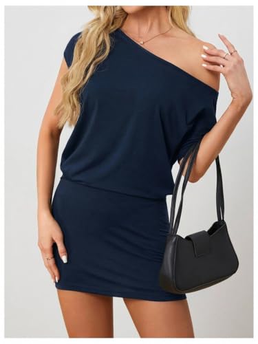 Image of SOLY HUX Women's Off The Shoulder Mini Dress Going Out Asymmetrical Dresses