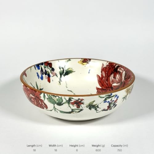 Image of SNS Guldaudi Canvas Ceramic Serving Bowl Set of 2 | Salad, Curry & Snack Bowls