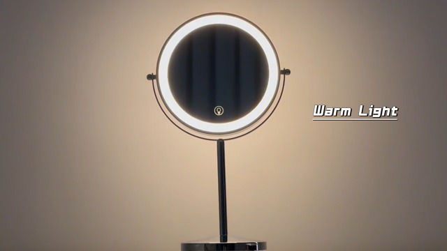 Espejo para maquillaje iluminado 8 pulgadas redondo miniatura 7