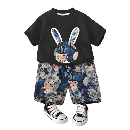 Image of Googo Gaaga Boys Printed Clothing Set | Tshirt Combo Set - Includes a stylish T-shirt and matching shorts for a complete everyday outfit.
