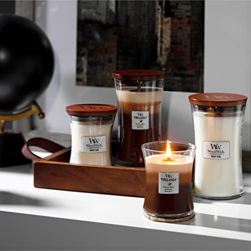 WoodWick Trilogy candela grande profumata con