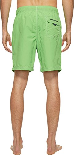 Image of Nautica Men's Solid Quick Dry Classic Logo Swim Trunk