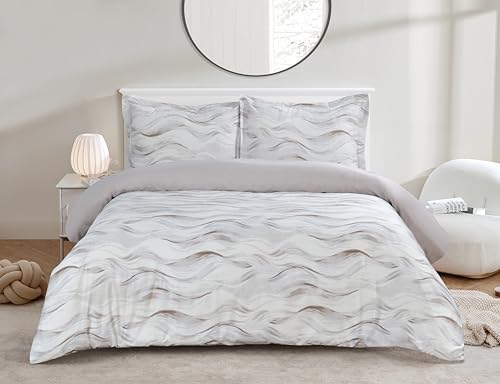 Majestic Giftware Madison Linen 8 Pcs 48" Twin Size Bedding Set (BL511-48T) | Woven Woods 300 TC 100% Cotton Sateen | 2 Fitted Sheets, 2 Duvets, 4 Pillowcases - Lux Collection