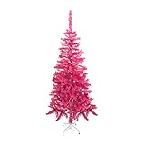 ALEKO CTP60H22 Artificial Holiday Christmas Tree Premium Pine with Stand 5 Foot Soft Coral Pink