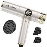 HITTIONA Dual Voltage Ionic Hair Dryer with Diffuser - 2000W Travel Blow Dryer for Fast Drying No Heat Damage No Frizz, Low Noise Lightweight Compact, Hair Dryers for Women & Men, 100V-240V