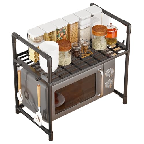 Obesntln Doppelschicht Küchenregal für Mikrowellenofen, erweiterter Veranstalter für Brotmaschine...