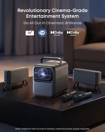 Image of NEBULA X1 Bundle Triple Laser 4K Projector, 3,500 ANSI Lumens, 56,000:1 Contrast, 200W 4.1.2 Surround Sound, Wi-Fi Speaker, 0.9-1.5 Optical Zoom, Smart AI, Dolby Vision, 300 inch Screen, Micro Gimbal, GTV