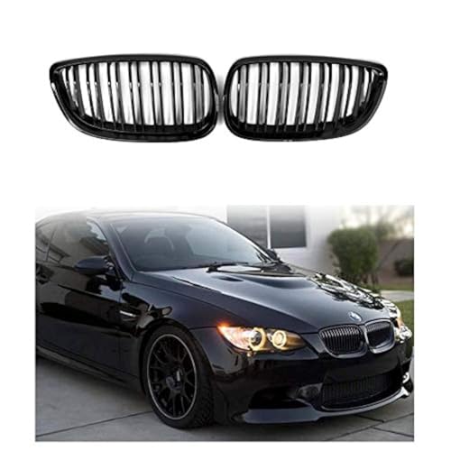 Qitian Grille de rechange E92 en ABS noir brillant pour série 3 E92 et E93, 2006-2009