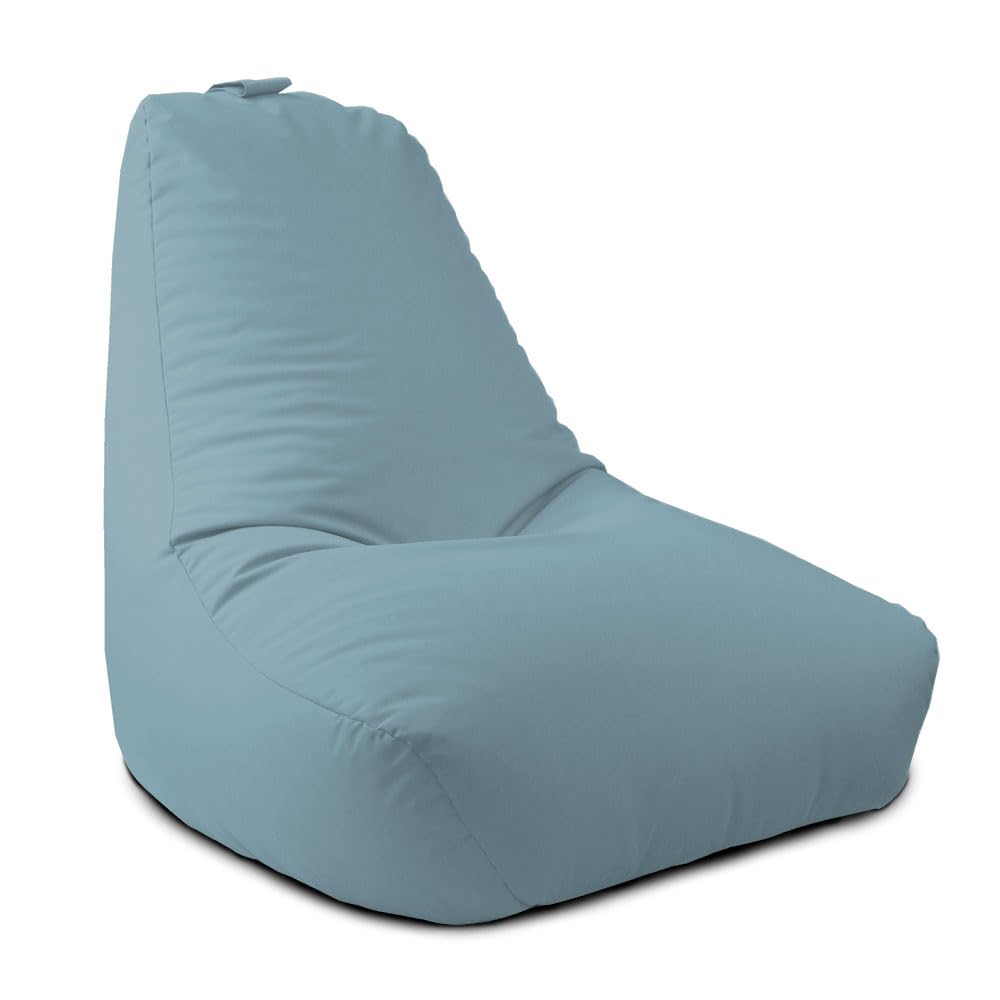 rucomfy Beanbags Large Indoor/Outdoor Adult Bean Bag Chair, Home & Garden Recliner Seat, Durable & Water Resistant 97 x 82 x 80cm (Seafoam Blue, Beanbag Only)