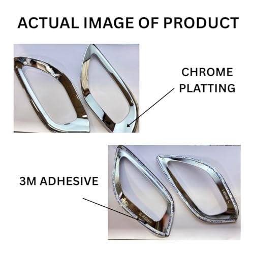 Image of Mpowers' Chrome Reflector Chrome Accessory Compatible with Kia Seltos 2019-2022 Model Only | OEM Quality Chrome | Set of 2pcs