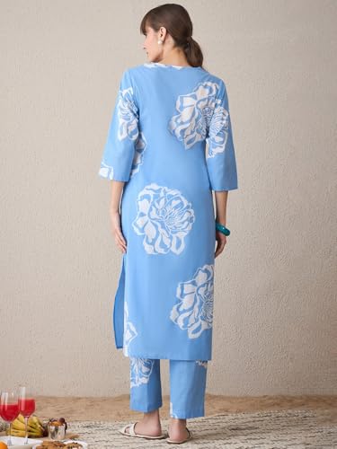 Image of Celary Women's Kurtas & Kurtis|Printed Straight Kurti with Palazzo Pants|Ethnic Kurti Set for Woman|Casual Suit Set for Women with Size S to 3XL|Stylish Dress for Woman
