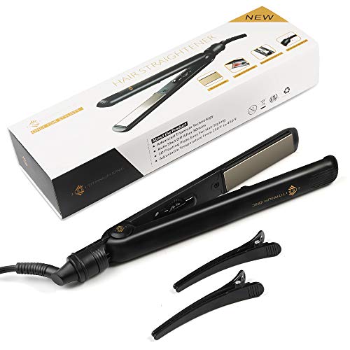 Professional Flat Iron for Hair Styling: 2 In 1 Straightening and Curling, Negative