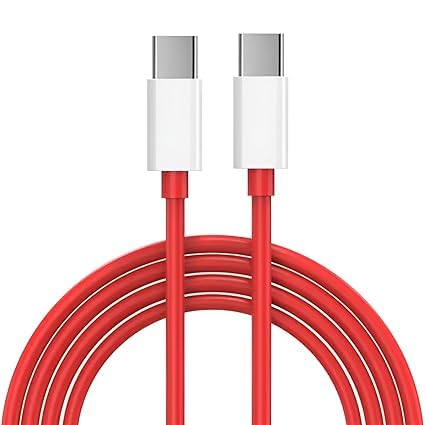 Image of ‎Original Warp Charge 65W Cable Compatible with One Plus Nord /Nord 2 / Nord C Charging Cable Replacement, 65W [10V~6.5A] Type-C to Type-C Warp Charger Adapter Cable-Red (fast67)