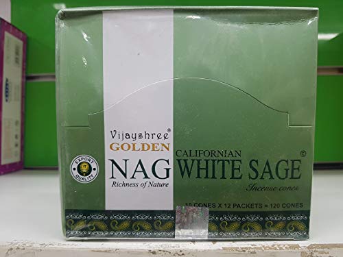 Qaromas Vijayshree Golden Coni di incenso Nag White Sage