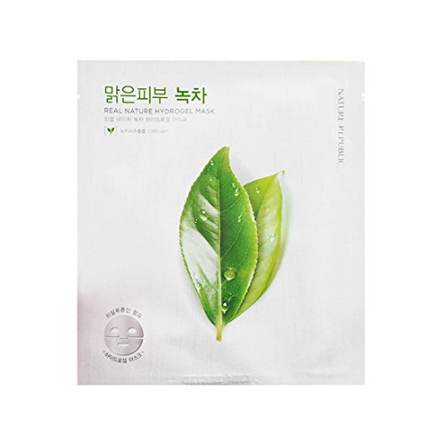 (3 Pack) NATURE REPUBLIC Real Nature Hydrogel Mask Green Tea